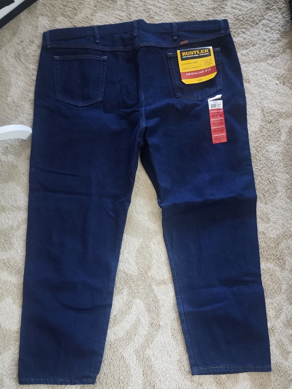 Rustler Men’s Dark Blue Relaxed Fit Jeans